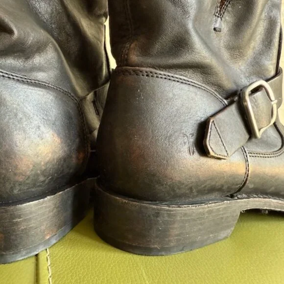 Frye Veronica Bootie distressed black leather size W 11 - Picture 6 of 10